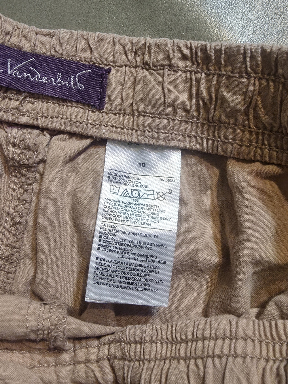 Gloria Vanderbilt Tan Drawstring Cargo Capris - Picture 9 of 9